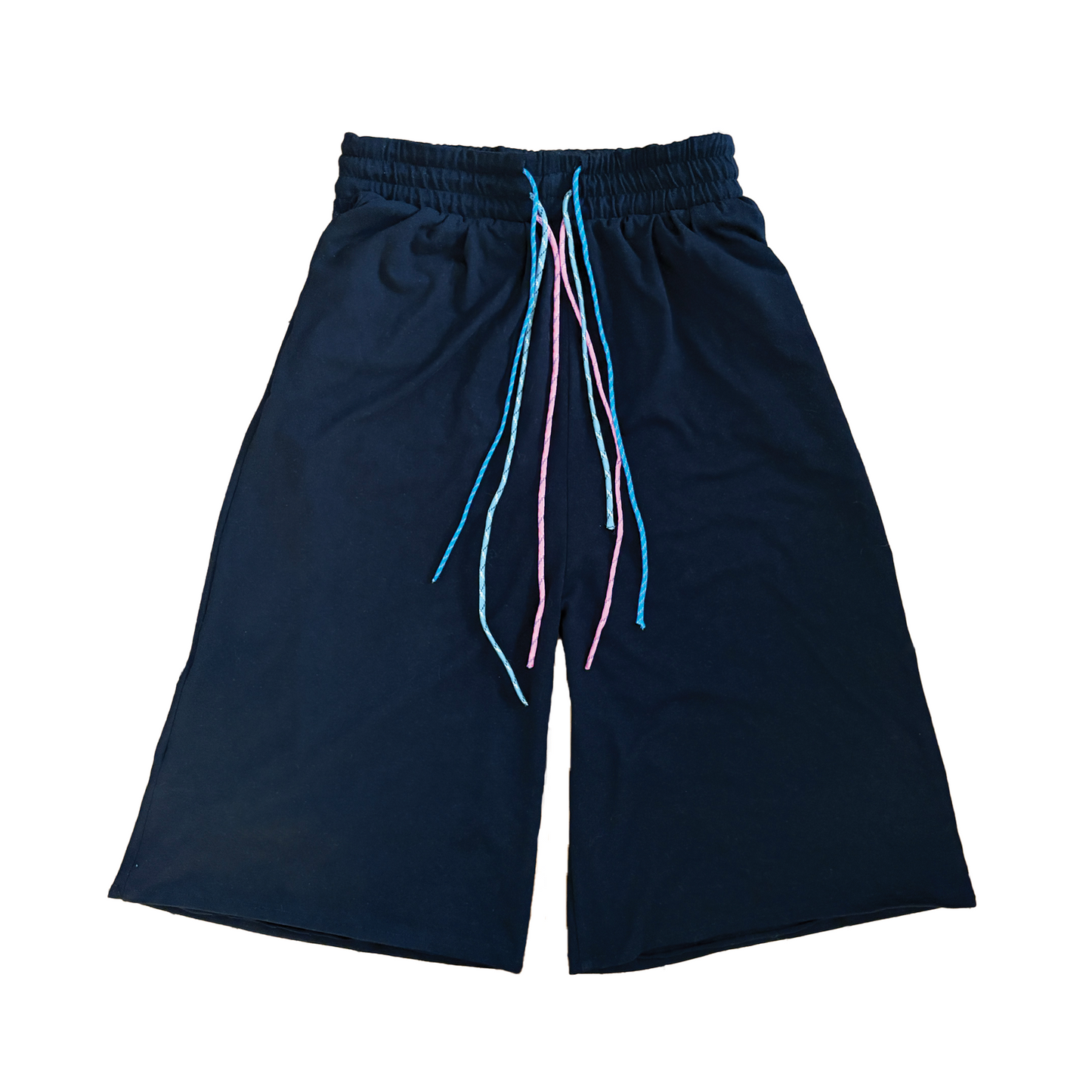 BLACK TRIPLE DRAWSTRING SHORTS