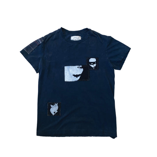 SILENT PATCHWORK TEE IN BLACK