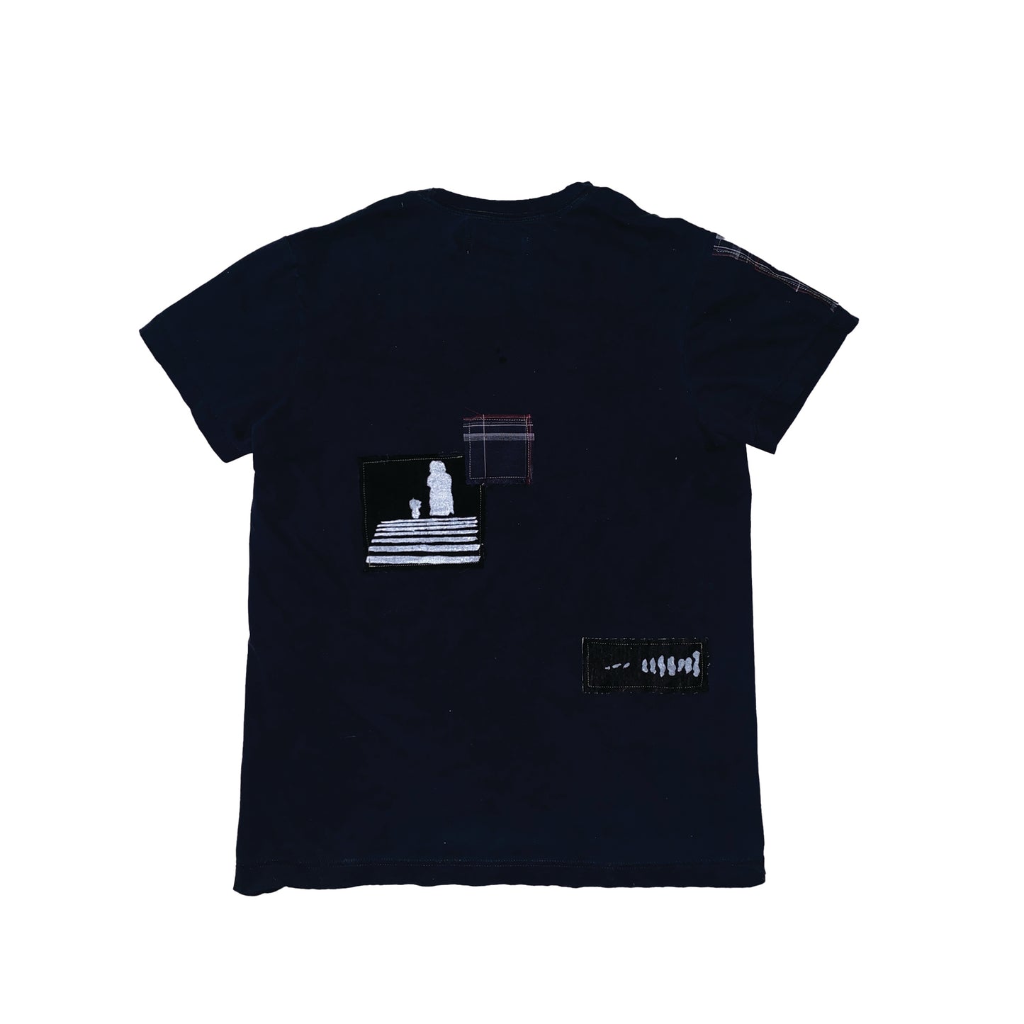 SILENT PATCHWORK TEE IN BLACK